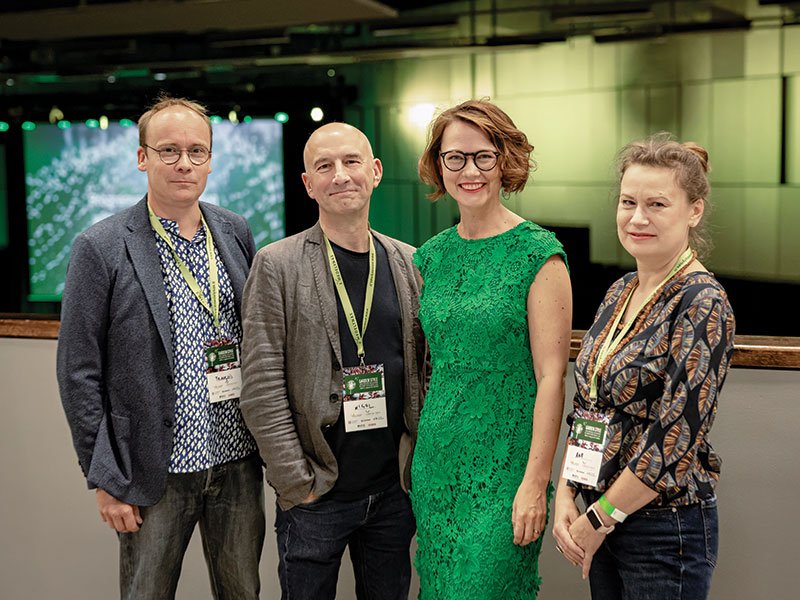 Lina Liubertaitė su pagrindiniais konferencijos pranešėjais - Francois Travert, Nigel Dunnett ir Anna Stepniewska. Nuotr. Andrius Paulavičius