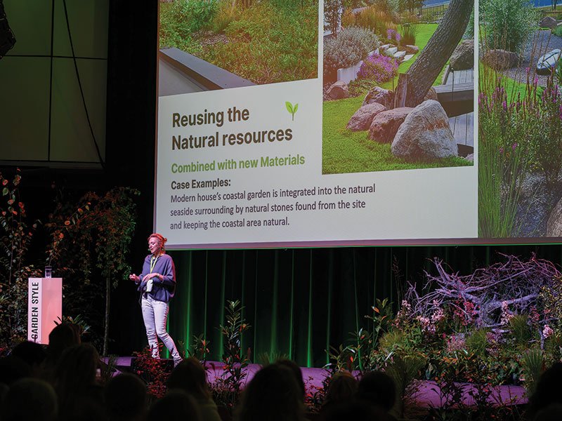 Suomiu krastovaizdzio architekte Kairi Meos konferencijoje Garden Style