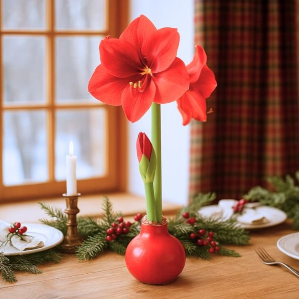 Vaskuotas amarilis Geltonas karutis