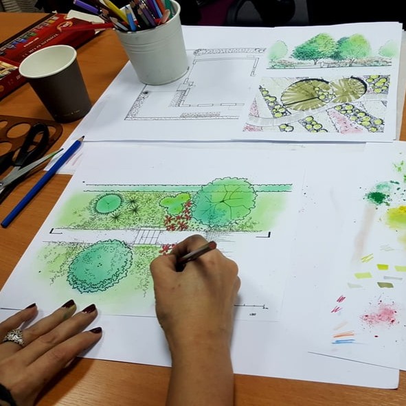 Aplinkos dizaino piešimas