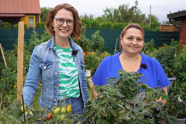 Lina Liubertaitė ir Sandra Simkevicė LRT laidos filmavimo metu